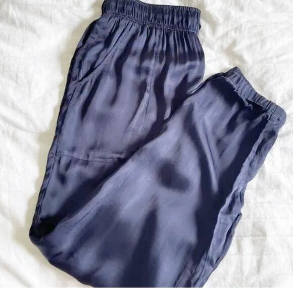 Young Fabulous & Broke‎ Trooper Satin Jogger Midnight Blue Pull on Size Large - Picture 3 of 7